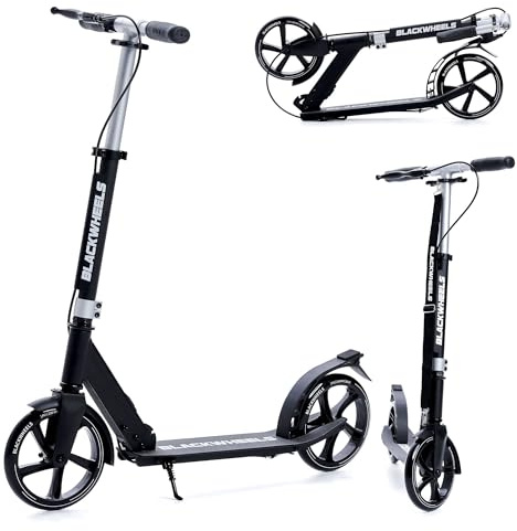 Blackwheels Orio Cityroller Klappbar – Große 200mm Rollen, Höhenverstellbar, Tragegurt, Aluminium, ABEC 7, Rutschfestes Deck, Komfortabel & Stabil für Erwachsene und Jugendliche