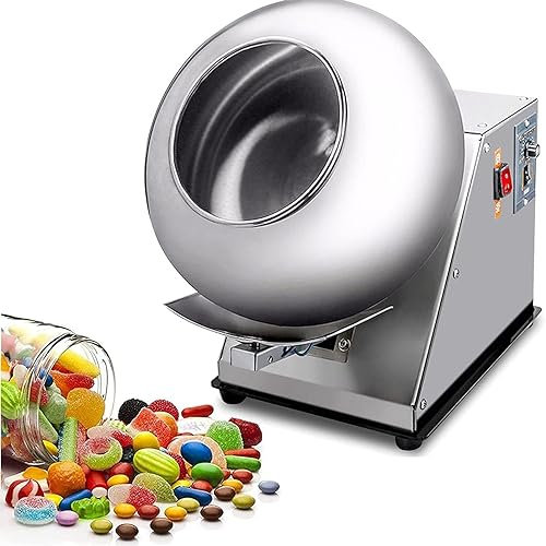 ExoticaBlend Candy Coater-Maschine, Elektrische Zucker-Coating-Maschine, Einstellbare Rotationsgeschwindigkeit, Schokoladen-Coating-Poliermaschine