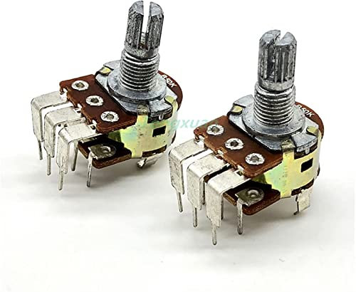 Power Switch Button 2pcs 148 16 Typ Dual Volume Potentiometer Switch B50K B10K Plum Axis 15MM D1010 AC contactor (Color : B10k)