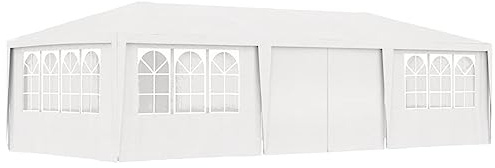 Rantry Mobile Gazebo Professionale con Pareti 4x9 m Bianco 90 g/m², Gazebo da Giardino, Gazebo Ombrellone da Giardino Spiaggia Pesca Esterno Antivento per Arredo Giardino Terrazzo Ambienti