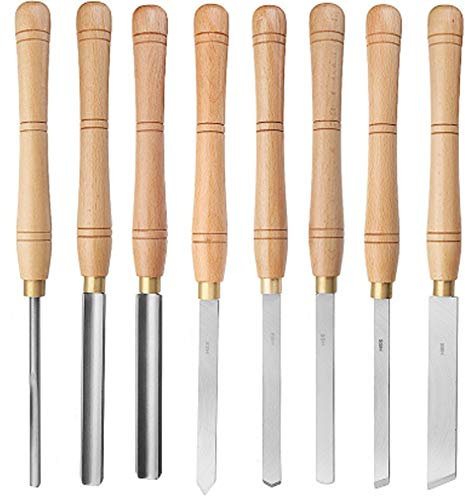 Ensemble de ciseaux à bois professionnels, ciseaux à tour, 8 pièces, ciseaux à bois, lames en acier pour la découpe, la sculpture, outils de tournage du bois, ensemble de ciseaux à tour pour le rang