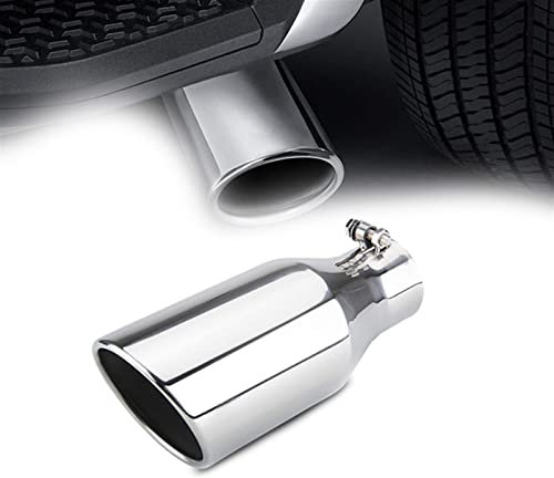WITTSY 1 Stück Universal Auto Auspuff Rohr Edelstahl Gerollt Endwinkel Geschnitten Rohr Auspuff Endrohr