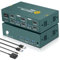 HDMI USB 3.0 KVM Switch 2 PC 2 Monitore, 4K 60Hz KVM-Switches, 2 PC 2 Monitor Switch mit 2 usb-Kabeln zum Teilen von Tastatur, Maus, Drucker und zur Unterstützung von bis zu 3 USB-Geräten