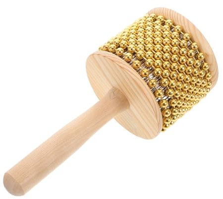 GOOHOCHY Cabasa-handpercussion: Cabasa-Instrument Mit Holzgriff Für Jazz- Und Latin-Musik – Handshaker-Percussion-Spielzeug Für Kognitives Spielen