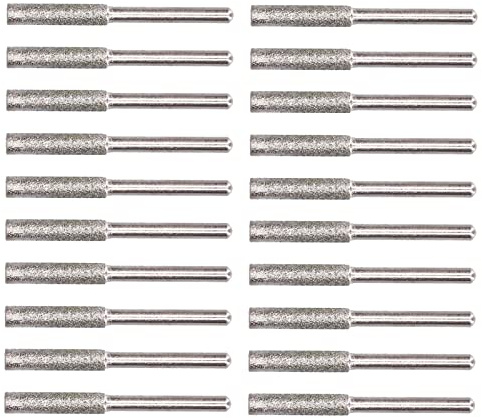 Brrnoo Chainsaw Spitzer Burr Schleifsteinfeile, Kettensägensteinfeile für die Kettensägenkette, 7/32 Zoll Rad mit 404, 3/8 Zoll Kette, Leicht zu ändern, mit Ausgezeichneter (4mm)