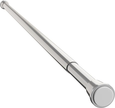 ALU DUSCHVORHANGSTANGE TELESKOPSTANGE SILBER MATT KLEMMSTANGE DUSCHSTANGE ► Rostfrei - 8 Längen ab 45 cm bis 300 cm TOP (140-250 cm)