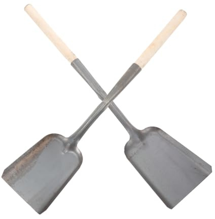 KOCKSHION 2 Stück Praktische Ofenschaufel und Eisen Leichte Kohle und Ascheschaufel für Kaminreinigung im Garten und Haushalt