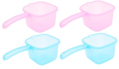 iplusmile Louche à Eau Cuisine Transparente Colorée, Lot De 4 Pièces, Plastique, Surface Lisse Facile à Nettoyer, Utilisation Culinaire Et Jardinage, Cuillères à Eau Multifonctions Pour Maison
