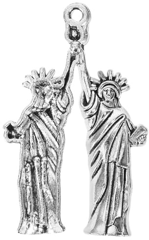 DIYEAH 20 Stück Teiliges Vintage Statue Of Liberty Charms aus Langlebiger Zinklegierung Antiker Silber anhänger für DIY Schmuckherstellung Vielseitig für Halsketten Ohrringe und
