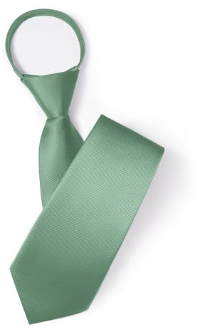 HISDERN krawatten für herren Vorgebundene Verstellbare Krawatten mit Reißverschluss Einfarbiger Klassische Formal Business Hochzeit Schule