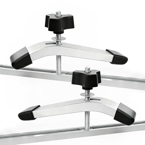 HZOUHONG 2 soportes para raíles de ranura en T, abrazadera de sujeción en T, ranura en T M8, abrazaderas de sujeción rápida, soporte para banco de trabajo, sierra de mesa, placas, fresadoras