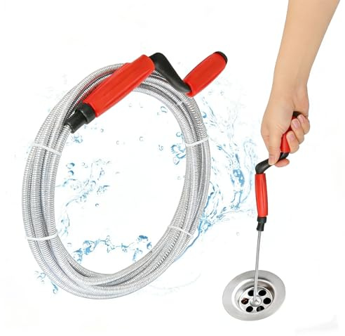 Rohrreinigungsspirale Universal 10m Abflussreiniger Spirale Abfluss Rohrreinigung für Hartnäckige Verstopfungen, Rohrreiniger Spirale für Toilette, Waschbecken und Badewannenabflüsse