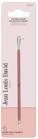 JEAN LOUIS DAVID - Extracteur de Comédons & Points Noirs - Double Embout - Acier Inoxydable - Coloris Aléatoire