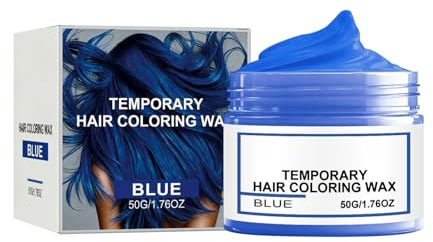 Tinte Capilar Temporal - 50 g de Arcilla Modeladora Azul | Tinte Capilar Lavable | para Festival Cosplay Boda Actuaciones Pasarela Salón en Casa