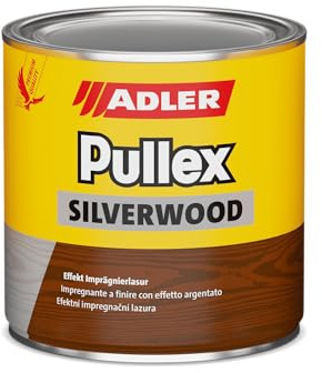 ADLER Pullex Silverwood Lasure pour bois effet aluminium gris lasuré pour extérieur 5 l