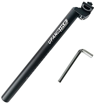 UPANBIKE cykelsadelstolpe 350 mm (13,8 tum) cykel aluminiumlegering sadelstolpe med mikrojusteringsklämma (φ 28,6 mm)
