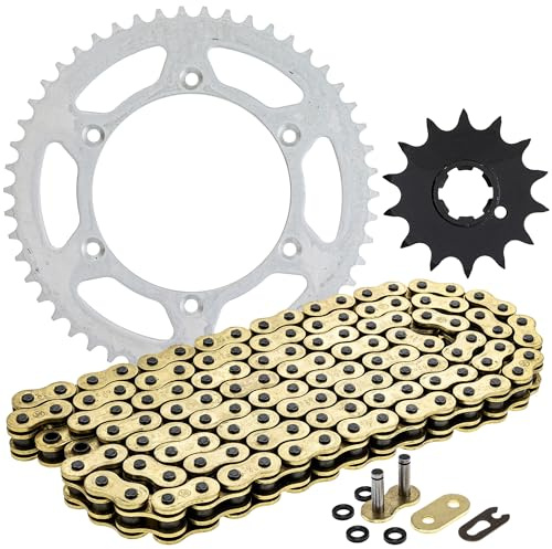 NICHE Drive Sprocket Chain Combo for Husqvarna CR250 Front 14 Rear 50 Tooth 520V-X X-Ring 120 Links