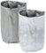 COM-FOUR® 2x portabottiglie per viaggio - custodia per refrigeratore per vino con chiusura a sgancio rapido - custodia raffredda bottiglie (02 Stück - 32.8 x 15 cm - grau)