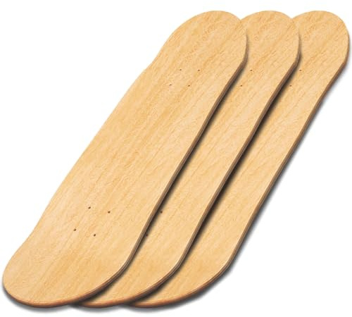 ROKENPOY 3 PCS Blank Skateboard Decks, 8 x 31 inch 7-Layer Maple Double-Tail Skateboard, Ideal for Painting, and Wall Decoration.