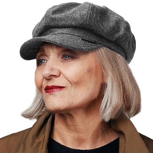 VECRY Frauen Newsboy Caps Vintage Wolle Französisch Beret Hüte Taxifahrer Visier Achteckige Kappe