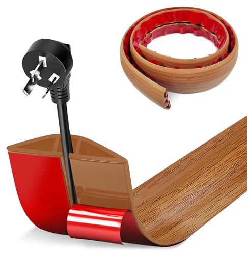 Flexibler Fussboden Kabelkanal Selbstklebend, 1mx5cm Kabelbrücke Boden, Flexibler Kabelkanal Selbstklebend, PVC Boden Kabelschutz für alle Netzkabel Haus, Büro, Schule, Lager