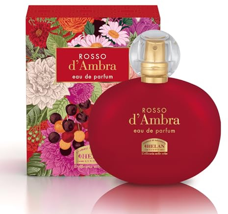 Helan, Rosso d'Ambra - Profumo Avvolgente con Mandorle Dolci, Eau de Parfum Donna Fruttato Ambrato Legnoso, Profumi Donna dalle Note Equilibrate Dolci e Speziate, Fragranza Made in Italy, 100 ml