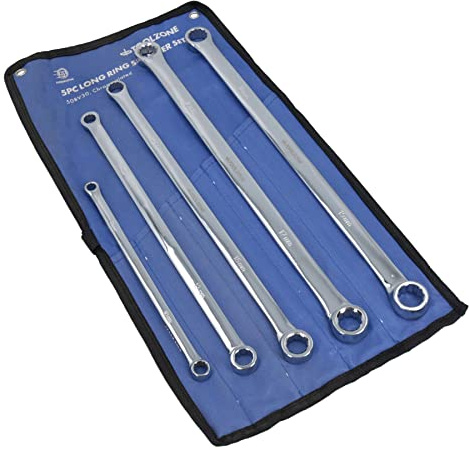 5pc Metric Extra Long Double Ring Spanner Aviation Spanner Wrench 8mm-19mm TE528
