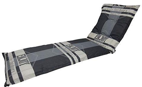Madison 8 cm Luxus Rollliegenauflage F 331, Outdoor Grey, 200x60x8cm | Baumwollmischgewebe, Made in Europe