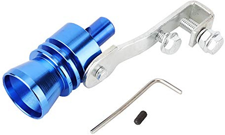 Aramox Fischietto per Tubo di Scarico Auto, Lega Alluminio, Blu, 3 cm