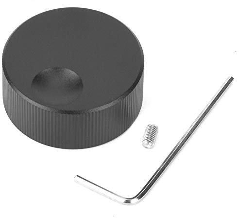 Drehknopf 6mm, Potentiometer Knob, Lautstärkeregler Drehknopf 32x13mm Schwarz mattierter massiver Aluminiumknopf für 6mm Potentiometer