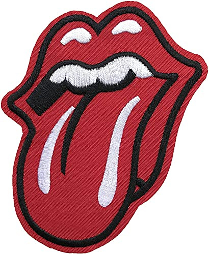 Écusson brodé langue Rolling Stones à coudre ou à repasser (rouge)