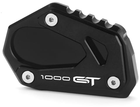 Modeer Für GSX-S 1000GT 2022 2023 2024 2025 Motorrad CNC Unterstützung Verlängerungsplatte Ständer Seitenständer Pad gsxs 1000 gt gsxs1000gt Zubehör (Schwarz)