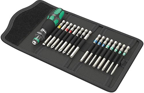 Wera - 05059303001 - Schraubendreher Wechselklingen Satz, Kraftform Kompakt 60 Tool Finder, 17-teilig