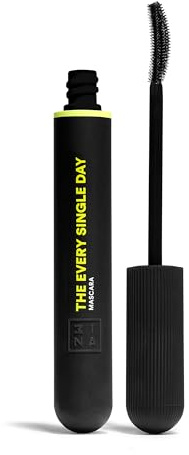 3INA Makeup - The Every Single Day Mascara - Máscara de Pestañas Negra para Dar Volumen y Longitud - Máscara con Efecto Pestañas Postizas - Máscara Apta para Ojos Sensibles- Vegan - Cruelty Free