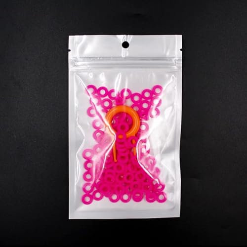 125Pcs Keyboard o-ring Keycaps Silicone rubber Switch Sound Dampeners Dampers Key cap Silicone Seal Ring Replace-OD8xID5xCS1.5mm,Pink