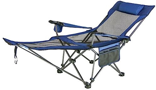 Campingstuhl Angelstuhl Camping Stuhl Outdoor Camping Stuhl Klappstuhl Liege Pause Relax Liege Schwerelosigkeit Stühle Garten Balkon Angeln Wandern Campingstuhl Klappbar Klappstühle ( Color : Blu , Si