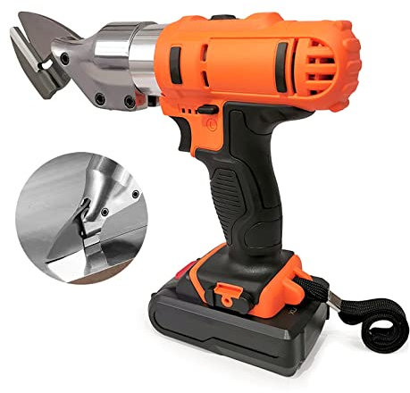 Machine à cisailler Les Moutons 21V Ciseaux à tôle électriques Coupe-Batterie Cisailles Rechargeables Grillage métallique Couleur de Fer sans Fil Couteau à Carreaux en Acier Outils électriques Fourn