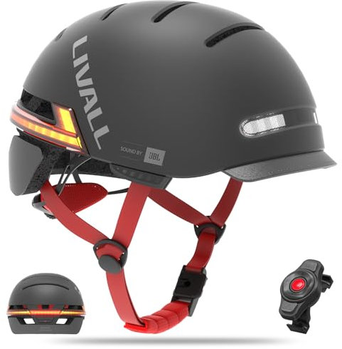 LIVALL BH51M NSO Smarter Bluetooth-Fahrradhelm mit Lautsprechern und integriertem Mikrofon, Fahrradhelm mit intelligenten Blinkern, Sturzerkennung