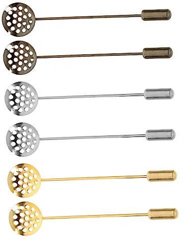 COHEALI 6stücke Runde Tablett Revers Pin Für Frauen Anstecknadel Hutnadeln Aus Hochwertigen Legierungen Poliert Glänzend Edel Corsage Nadeln Für Männer Kleid Hut Pin Diy-schmuckaccessoires
