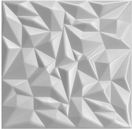 3D Paneele Polystyrol XPS Styropor – Moderne Wandverkleidung & Deckenpaneele – Wandpaneelen Leicht Flexibel- 50x50cm / ‎‎8m² - 32 Stück (Weiß 02)