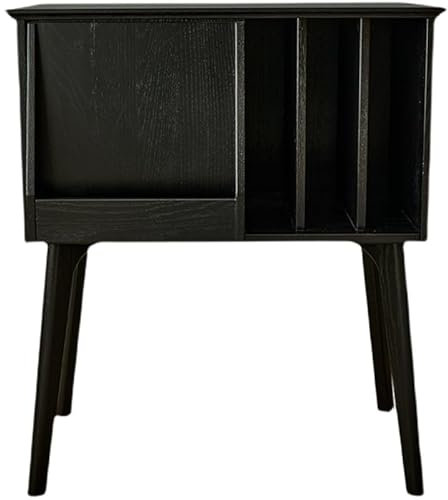 Schallplattenständer Massivholz-Bücherregal, Bücherregal, Zeitschriftenschrank, modernes, einfaches Lagerregal, Plattenspieler-Aufbewahrungsschrank, Wohnzimmer-Seitenschrank Schallplatten Aufbewahrung
