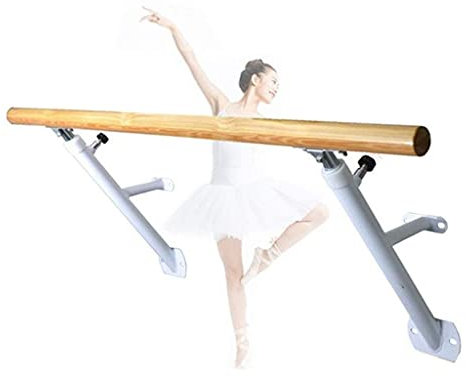 ISCBAFYX Fitness-Ballettstange aus Holz, Wandmontage, Ballettstange, Tanz-Stretch, Feste Höhe, Wandmontage, Ballettstangensystem (Größe: 1 m) (1 m) (1 m)