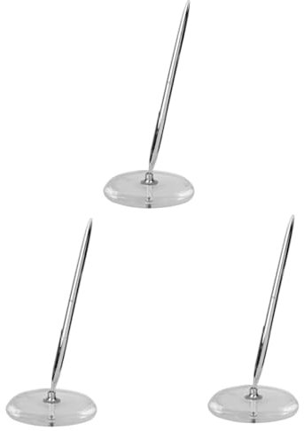 Tofficu 3stücke Runder Stifthalter Set Mit Unterschriftenstift Für Hochzeit Verlobung Silber Zubehör Für Gästebuch Drehbar Elegantes Design Für Besondere Anlässe
