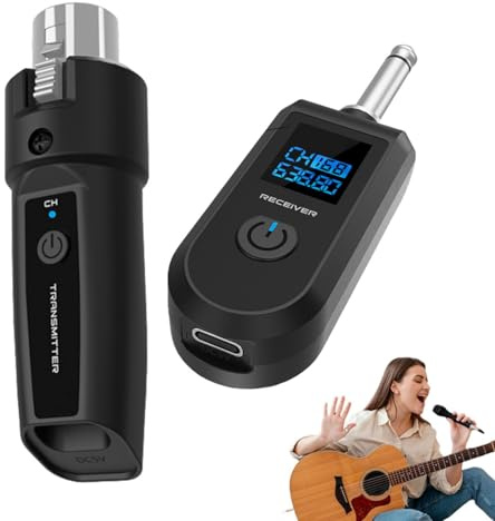 Generisch Adattatore microfono senza fili, trasmettitore microfono e ricevitore wireless, microfonico, trasmettitore e ricevitore wireless ad alta sensibilità, di trasmissione radio a
