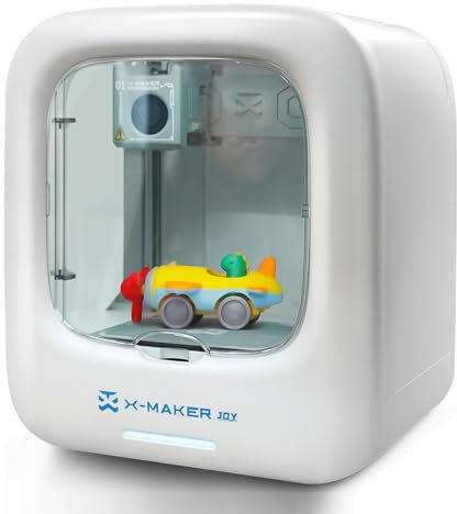 Somanki Impresora 3D X-Maker Joy Totalmente ensamblada Impresión 3D de Alta Velocidad y Alta precisión de 200 mm/s con Cama sin nivelación Tamaño de construcción de 120 x 120 x 120 mm Wi-Fi y Control