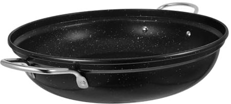 Cabilock Olla de Cocina de Acero Inoxidable Wok Olla Grande con Asas Dobles para Cocinar Fideos y Preparar Hotpot Casa Material y Fácil de Usar