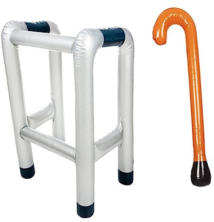 FELTECHELECTR 2stücke Aufblasbarer Gehstock und Party-rollator Aufblasbare Kostümrequisite Aufblasbarer Gehstockstock Lustiges Accessoire für Kostümpartys