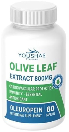 YOUSHAS Olive Leaf Extract 800mg - by Dr. Sabir -Immune Support Supplement - 60 Capsules for Natural Immune Health & Antioxidant Benefits -Non-GMO, Vegan, and Gluten-Free Formula-Halal