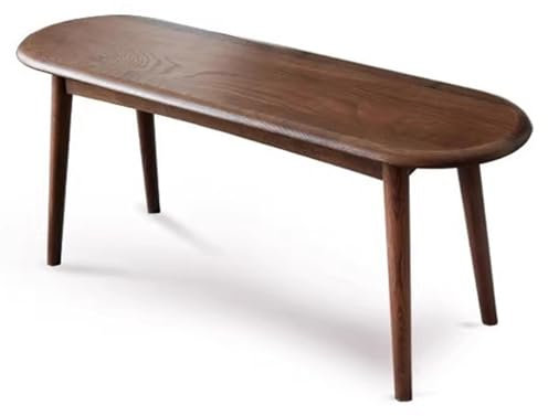 Essbank aus Massivholz, Eiche, modernes Bauernhaus, Schuhbank für Küche und Esszimmer, langes Ende der Bettbank für Schlafzimmer, Wohnzimmer, Flur, Walnussholz, 140 cm