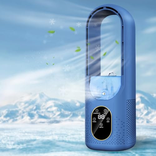 Climatiseur Mobile - 3 en 1 Refroidisseur d'air - Climatiseur Portable avec 6 Vitesses - Veilleuse 7 Couleurs- 1-6H Minuteur- Mini Clim pour Chambre à Coucher/Bureau Clim Portable climatiseur portatif